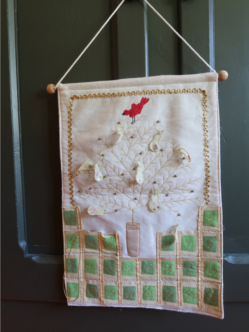 Handmade Vintage Christmas Calendar